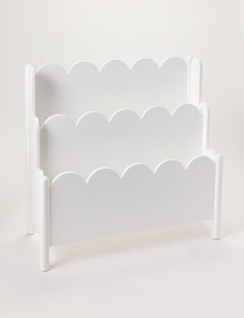 Teeny Weeny Scalloped Book Storage,White product photo