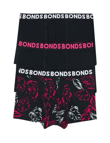 Bonds Classic Trunk, 3-Pack, Fig Leaf, Super Flamingo & Nu Black product photo