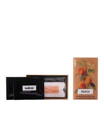 Wakse Hair Removal Wax Face Strips, Peach product photo