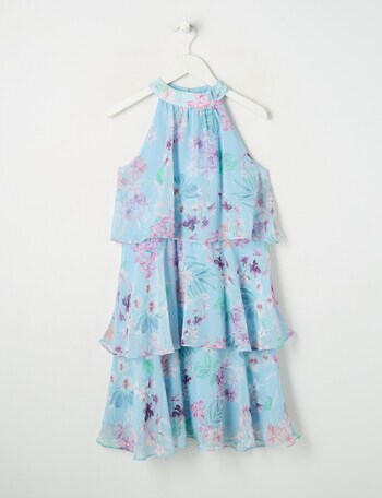 Switch Party Collection Floral Lulu Halterneck Dress, Cornflower product photo