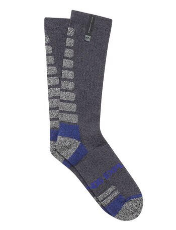 Bonds Explorer Tech Crew Sock, 2-Pack, Dark Charcoal & Kosciuszko Blue product photo