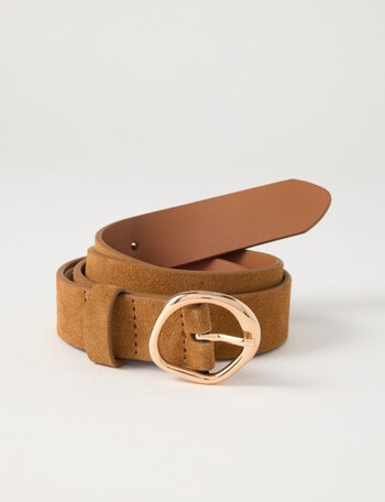 Boston + Bailey Suede Belt, Tan product photo
