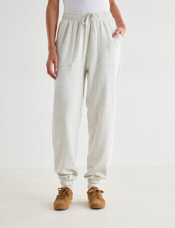 Zest Lounge Loop Back Jogger, Oat Melange product photo