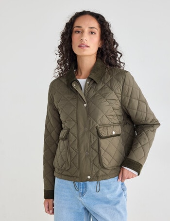 Zest ZT Quilted Barn Bomber Jacket, Khaki product photo