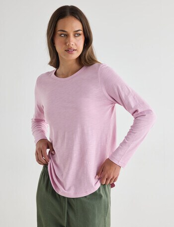 Zest Organic Cotton Long Sleeve Tee, Orchid Haze product photo