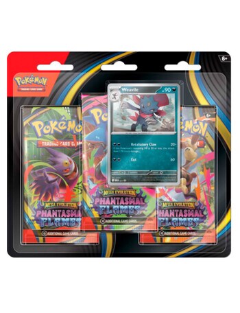 Pokemon Trading Card ME2 Phantasmal Flames 3-Pack Blister, Assorted product photo