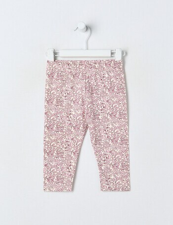 Teeny Weeny Swan Song Play Floral Legging, Pink product photo