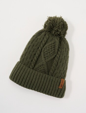 Mac & Ellie Fleece Lined Beanie, Khaki product photo