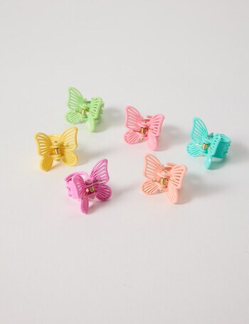 Mac & Ellie Butterfly Claw Clips, 6-Piece, Assorted Colours product photo