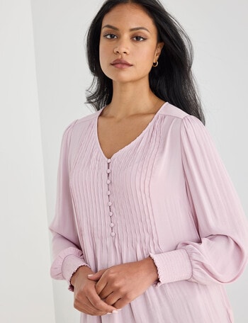 Whistle Pintuck Detail Blouse, Pink Quartz product photo