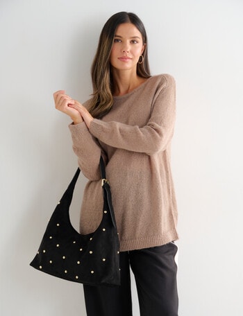 Whistle Whistle Stud Shopper Bag, Black product photo