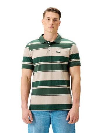 Canterbury Yarn Dyed Stripe Polo Shirt, Sycamore product photo