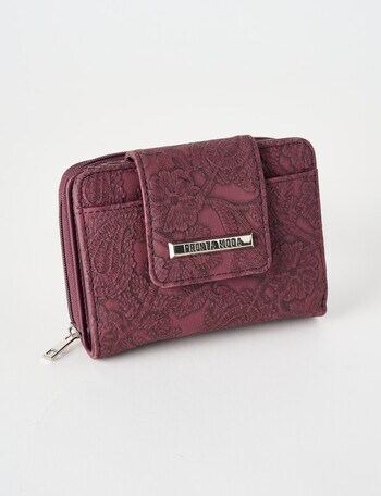 Pronta Moda French Paisley Wallet, Burgundy product photo