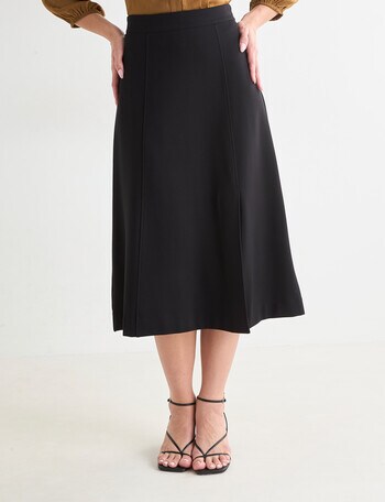 Oliver Black Ponte A-line Skirt, Black product photo
