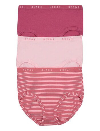 Bonds Cottontails Full Brief, 3-Pack, Pink Stripe product photo