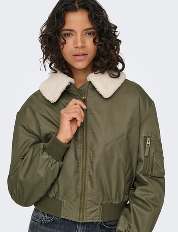 ONLY Suri Washed Bomber Jacket, Kalamata product photo