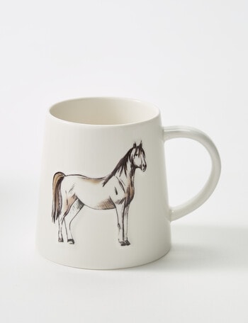 Bosa Companion Horse Mug, 410ml, White product photo