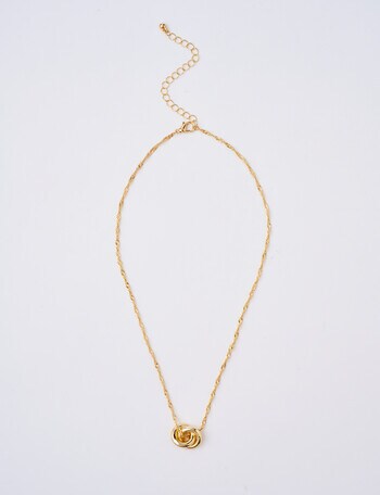 Whistle Ring Necklace, Gold Tone product photo