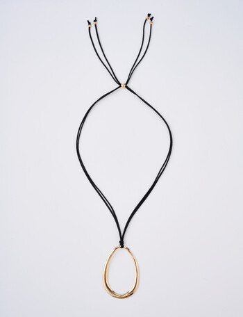 Whistle Oval Pendant Necklace, Gold Tone product photo