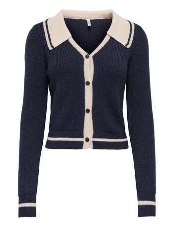 ONLY Zoe Button Up Collared Cardigan, Night Sky product photo