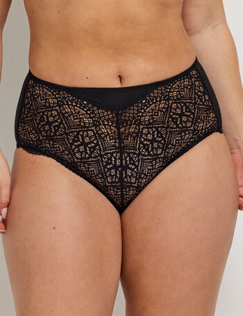 Perfects Micro & Lace Full Brief, Black product photo