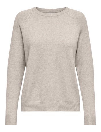 ONLY Lesly Long Sleeve Pullover, Pumice Stone product photo