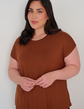 Bodycode Curve Boxy Tee, Chestnut product photo