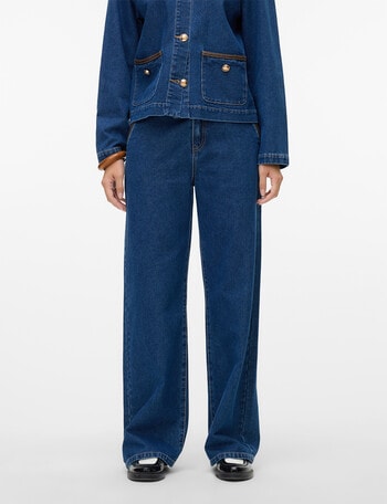 Vero Moda Margot Wide Leg Jean, Dark Blue product photo