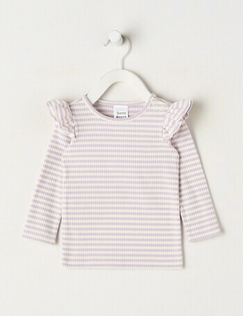 Teeny Weeny Boot Scooting Play Long Sleeve Yarn Dyed Tee, Grey product photo