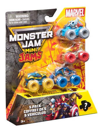 Monster Jam Mini Scale Marvel, 5-Pack product photo
