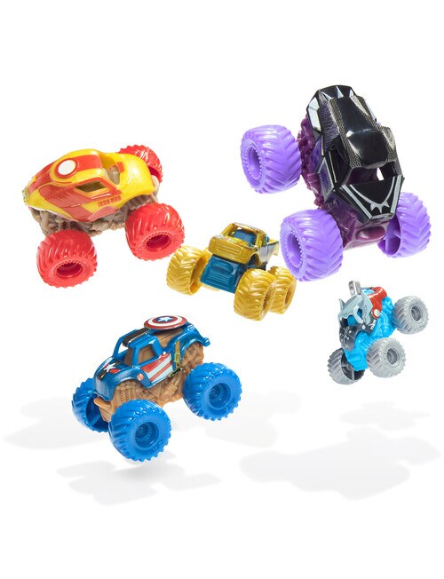 Monster Jam Mini Scale Marvel, 5-Pack product photo View 02 L