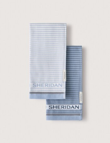 Sheridan Vita Tea Towel, 2-Pack, Glacier product photo