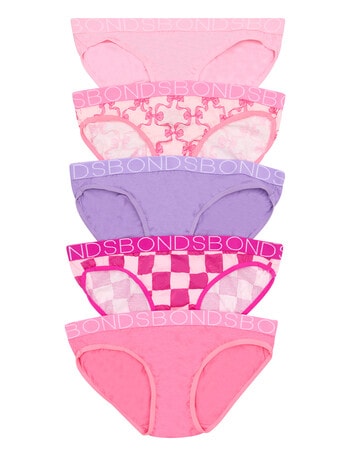 Bonds Multipack Bikini, 5-Pack, Checkered Bows Mini product photo