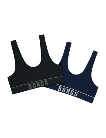 Bonds Retro Rib Bikini Brief, 2-Pack, Black & Black Sea product photo