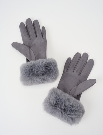 Boston + Bailey Sherpa Lined Glove, Grey product photo