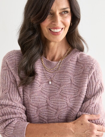 Ella J Cable Jumper, Dusk product photo