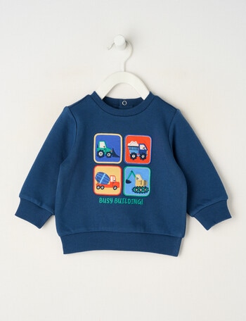 Teeny Weeny Fleece Sweatshirt, Navy product photo