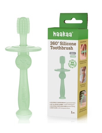 Haakaa 360&deg; Silicone Toothbrush, Lime product photo