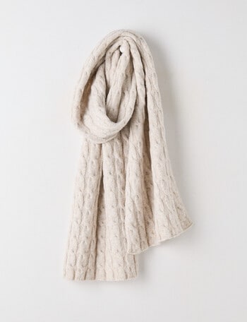 Boston + Bailey Cable Scarf, Oat Marle product photo