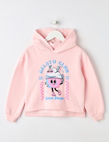 Mac & Ellie Gelato Club Pull On Hoodie, Light Pink product photo