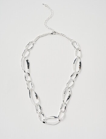 Whistle Chunky Chain Necklace, Silver Tone product photo