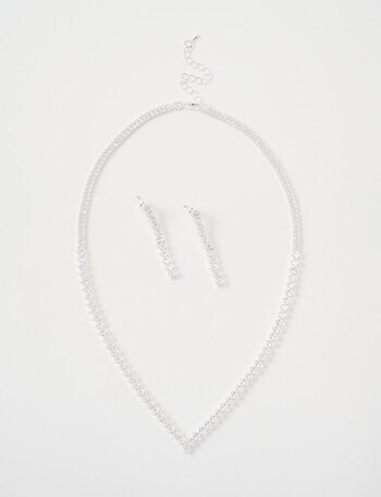 Whistle Crystal Jewellery Gift Set, Silver Tone product photo