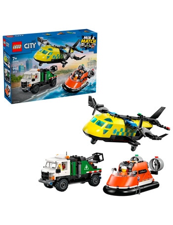 LEGO City Airplane, Service Truck & Hovercraft Rem, 60505 product photo