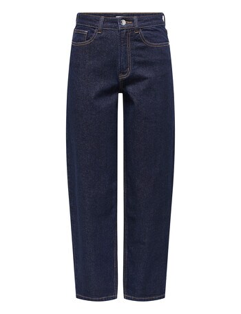 ONLY Emily Mon Crop Rinse Denim Jean, Dark Blue product photo