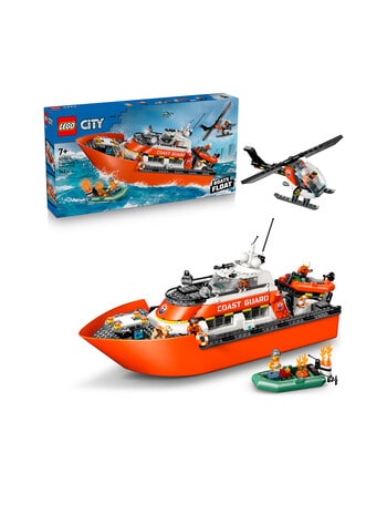LEGO City Coast Guard Rescue Boat & Helicopter, 60504 product photo
