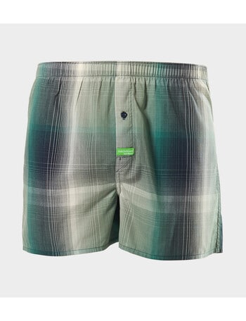 Mitch Dowd Green Machine Check Bamboo Boxer Short, Green product photo