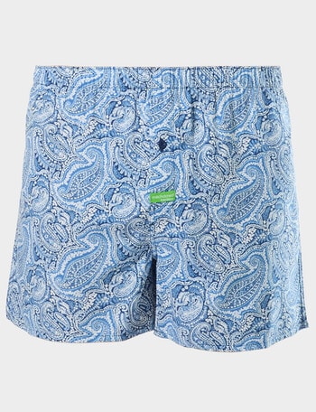 Mitch Dowd Paisley Hero Bamboo Boxer Short, Blue product photo