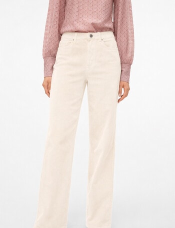 Vero Moda Tessa Wide Corduroy Pants, Birch product photo