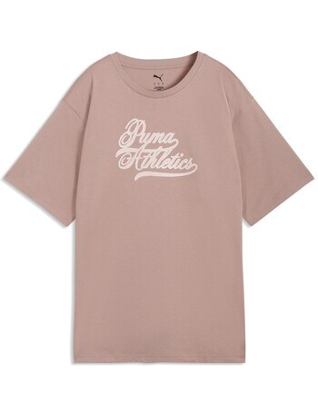 Puma Graphics Relaxed Varsity Tee, Sandstone product photo