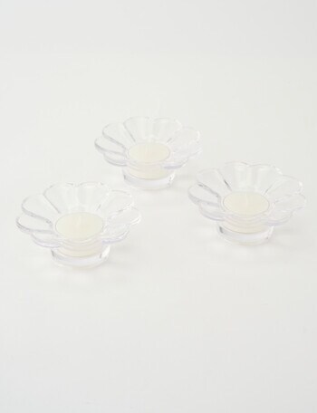 Salt&Pepper Leif Candle Set, Set of 3, Clear product photo